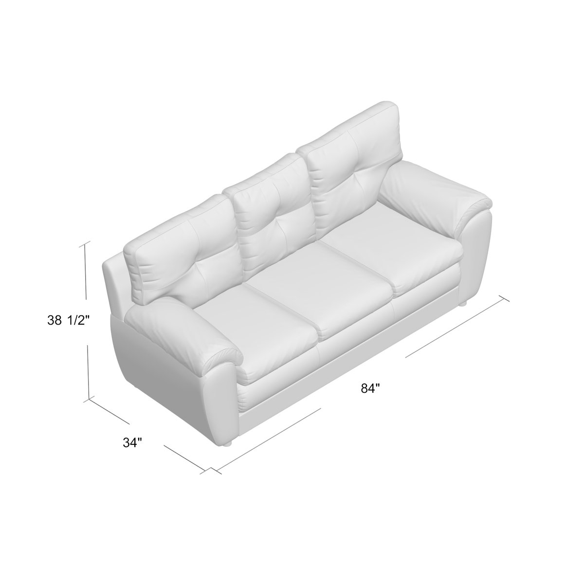 Lark Manor Kenn 84'' Pillow Top Arm Sofa & Reviews Wayfair